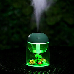 Wewoo Humidificateur d'Air vert 2 W Portable Mini Micro Paysage Design USB Charge Aromathérapie Air avec LED Lumière colorée, Capacité du réservoir d'eau: 180ML, DC 5V pas cher