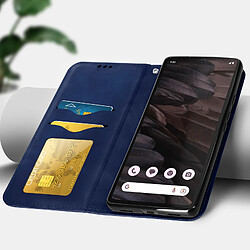 Avis Avizar Étui Portefeuille pour Google Pixel 7a Porte-cartes Soft-touch Bleu