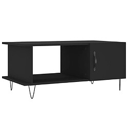 vidaXL Table basse noir 90x50x40 cm bois d'ingénierie