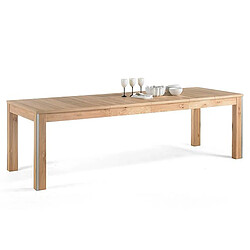 Pegane Table à manger extensible en chêne sauvage - L.160-260 x H.77 x P.90 cm