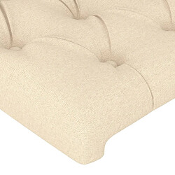 Acheter Maison Chic Lot de 2 Têtes de lit design pour chambre - Décoration de lit Crème 100x7x78/88 cm Tissu -MN34886