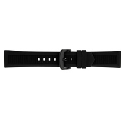 bracelet en caoutchouc de silicone noir remplacement de sport 21mm noir