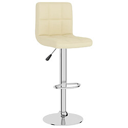 vidaXL Tabouret de bar Crème Tissu