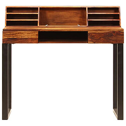 Avis vidaXL Bureau 110x50x94 cm Bois solide de Sesham et acier