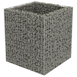 Maison Chic Jardinière,Lit surélevé - Bac à fleurs - pot de fleur à gabion Acier galvanisé 90x90x100 cm -GKD44642