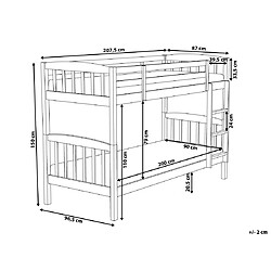 Avis Beliani Lit superposé en bois clair 90 x 200 cm REVIN