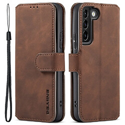 Etui en PU DG.MING style rétro avec support café pour votre Samsung Galaxy S22 5G