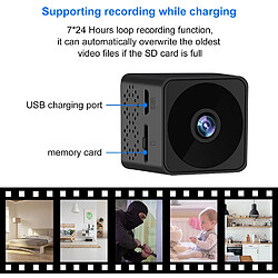 Acheter Mini Spy Camera, Stealth Camera, Infrared Night Vision with Motion Detection, Full HD Mini Camera, 6 Hours Battery Life, Indoor and Outdoor Covert Security Camera with Loop Recording, Suitable for Home and Office