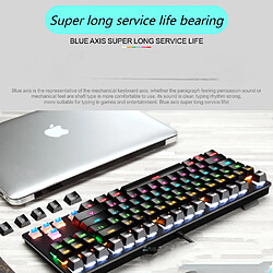 Avis General Clavier de jeu, clavier de jeu Full RGB Hotswap avec commutateurs rouges, mini clavier de bureau filaire compact à 87 touches rétroéclairé par LED, pour PC/Mac Gamer, dactylographe, voyage,(noir)