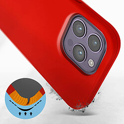 Avis Avizar Coque iPhone 14 Pro Max Semi-rigide Soft-touch Fine rouge