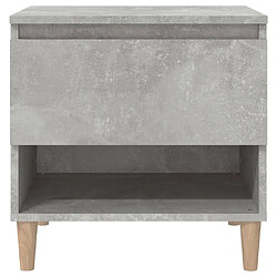 Maison Chic Lot de 2 Tables de chevet,Table de nuit,Table d'appoint pour salon Gris béton 50x46x50 cm Bois d’ingénierie -MN25327 pas cher