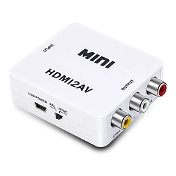 Alpexe Adaptateur HDMI vers RCA, Mini AV vers HDMI convertisseur vidéo Compatible avec 1080P pour PC Portable Xbox PS2 PS3 TV ST