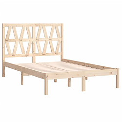 Avis vidaXL Cadre de lit sans matelas bois massif 120x200 cm