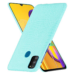 Wewoo Coque Rigide Pour Galaxy M30s Crocodile antichoc Texture PC + Etui PU Vert clair