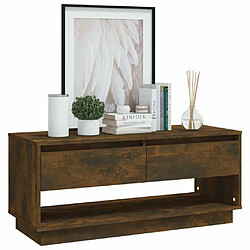 Acheter Maison Chic Meuble TV scandinave - Banc TV pour salon Chêne fumé 102x41x44 cm Aggloméré -MN80208