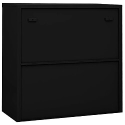 Acheter vidaXL Armoire de bureau avec porte coulissante Noir 90x40x90 cm Acier