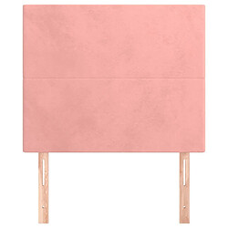 Avis Maison Chic Lot de 2 Têtes de lit design pour chambre - Décoration de lit Rose 100x5x78/88 cm Velours -MN90167