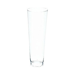 Vase en Verre Conique 50cm Transparent