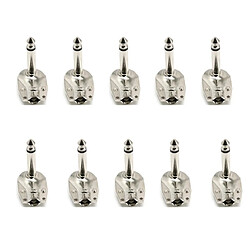 10Pcs Mono Angle Droit Connecteur Adaptateur Mâle à Femêlle 6.35mm Bouchon Plat pas cher