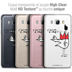 Caseink Coque Housse Etui Samsung Galaxy J7 2016 (J710) [Crystal HD Collection Les Shadoks ? Design Le Chef - Rigide - Ultra Fin - Imprimé en France]