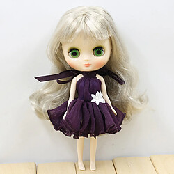 licou robe à trois niveaux jupe pour middie blythe poupée violet