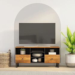 vidaXL Meuble TV 100x33x46 cm bois de manguier et d'ingénierie