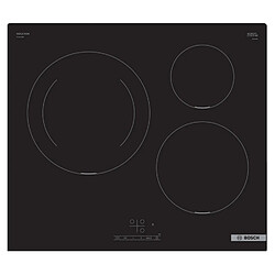 Table de cuisson à induction 60cm 3 feux noir - PUJ611BB5E - BOSCH 