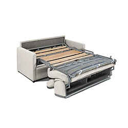 Acheter Inside 75 Canapé convertible 2- ALLURE matelas mémory 20cm lattes 120cm microfibre gris clair