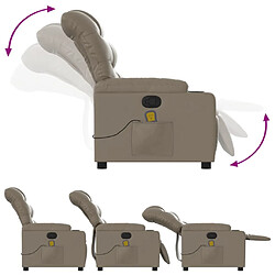 Acheter vidaXL Fauteuil de massage inclinable Cappuccino Similicuir