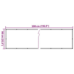 vidaXL Écran de balcon Anthracite 90x500 cm Tissu Oxford pas cher