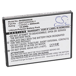 vhbw batterie pour scanner de code-barres POS comme Honeywell BAT-EDA50, BATT-EDA40-1, BATT-EDA50K-1 4000mAh (3.8V) Li-Polymère