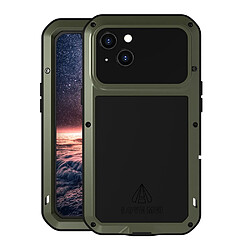 Coque en silicone robuste intégré vert armé pour votre Apple iPhone 13 6.1 pouces