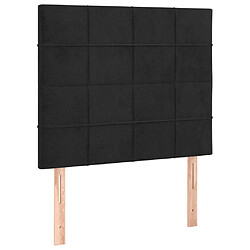 Maison Chic Lot de 2 Têtes de lit design pour chambre - Décoration de lit Noir 100x5x78/88 cm Velours -MN94959