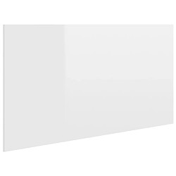 vidaXL Tête de lit Blanc brillant 160x1,5x80 cm Bois d'ingénierie