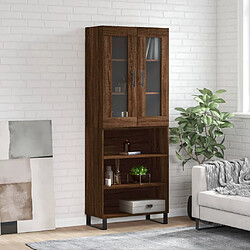 Maison Chic Buffet,Meuble de Rangement,commode pour salon,Cuisine Chêne marron 69,5x34x180 cm Bois d'ingénierie -MN35192