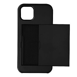 Avizar Coque iPhone 13 avec Rangement Carte Coulissant Antichoc Defender Noir