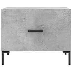 Acheter vidaXL Table basse gris béton 50x50x40 cm bois d'ingénierie