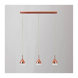 Luminaire Center Suspension Khalifa 3 Ampoules GU10 Line cuivre