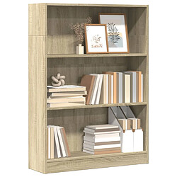 vidaXL Bibliothèque chêne sonoma 80x24x109 cm bois d'ingénierie