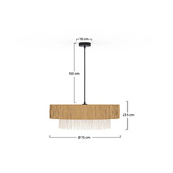 Rendez Vous Deco Suspension Solara naturelle 75 cm