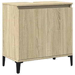 vidaXL Meuble d'évier chêne sonoma 58x33x60 cm bois d'ingénierie