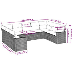 Avis Maison Chic Salon de jardin avec coussins 9 pcs, Ensemble Tables et chaises de jardin, marron résine tressée -GKD611914