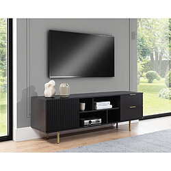 Bestmobilier Monica - meuble TV - noir - 150 cm