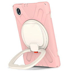 Coque en silicone avec béquille pivotante à 360° rose pour votre Lenovo Tab K10/M10 Plus