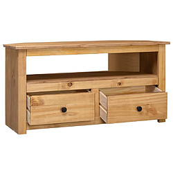 Avis Maison Chic Meuble TV scandinave - Banc TV pour salon d'angle 93x49x49 cm Pin solide Assortiment Panama -MN92846