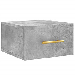 vidaXL Table de chevet murale gris béton 35x35x20 cm