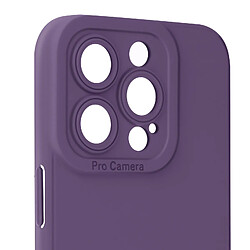 Avizar Coque pour iPhone 15 Pro Silicone Mat Protection Caméra Violet Foncé