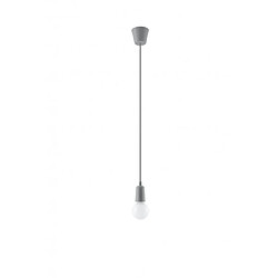 Luminaire Center Suspension DIEGO PVC gris 1 ampoule