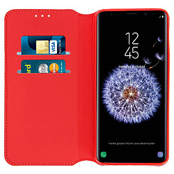 Acheter Avizar Etui Galaxy S9 Housse folio Porte-carte Fonction Support Rouge