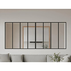 Avis Vente-Unique Verrière atelier en aluminium thermolaqué - L240 x H105 cm - Noir - BAYVIEW